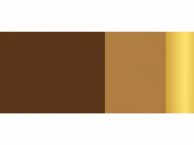 Flat vector diagram showing a 6:3:1 area ratio between deep brown, warm bronze and bright gold blocks